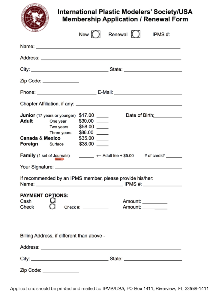 IPMS membership form